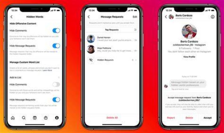 Instagram will hide message requests with hateful content before you